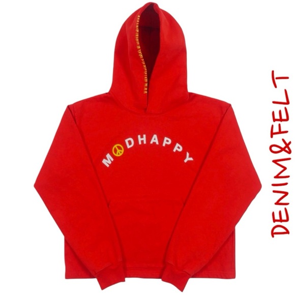 MADHAPPY Red Hoodie/Pullover | From the First Drop!!An Original |RARE!! NEW/NWOT - Picture 2 of 11